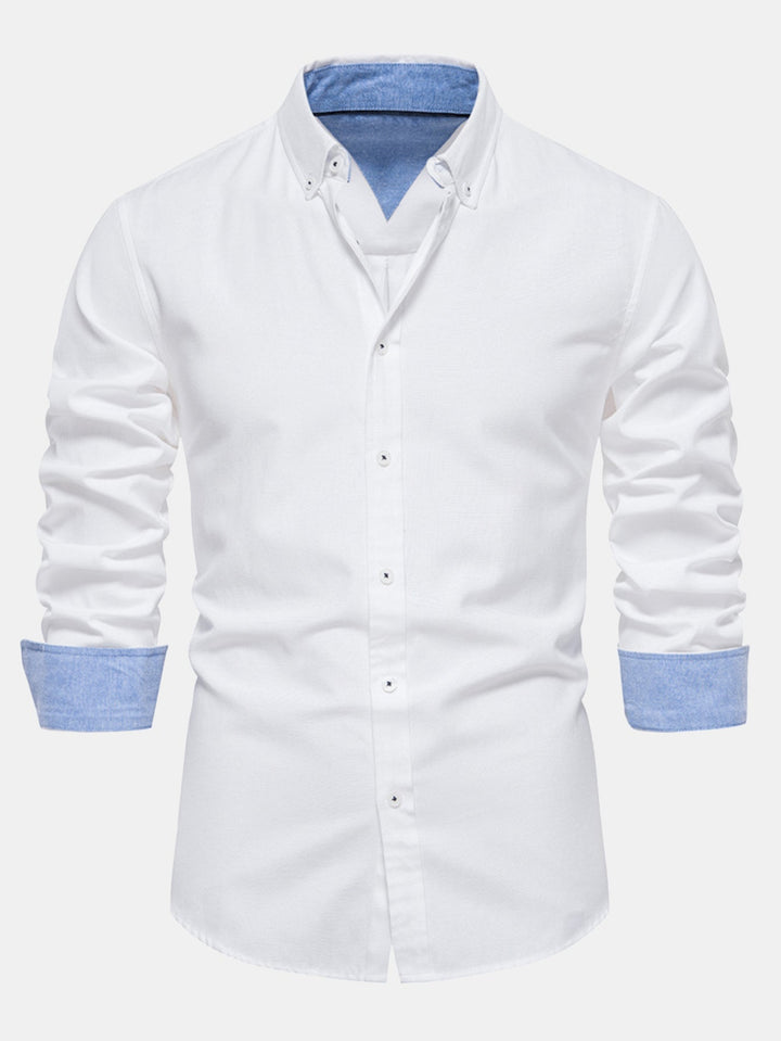 Camicia Oxford a maniche lunghe con bottoni