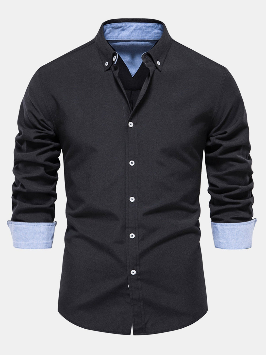 Camicia Oxford a maniche lunghe con bottoni