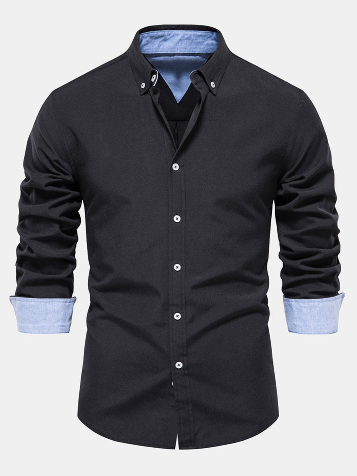 Camicia Oxford a maniche lunghe con bottoni