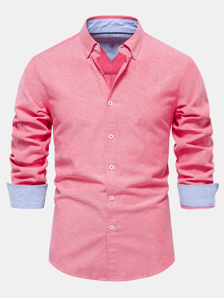 Camicia Oxford a maniche lunghe con bottoni