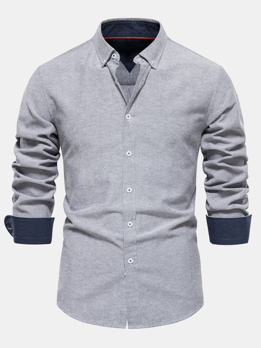 Camicia Oxford a maniche lunghe con bottoni