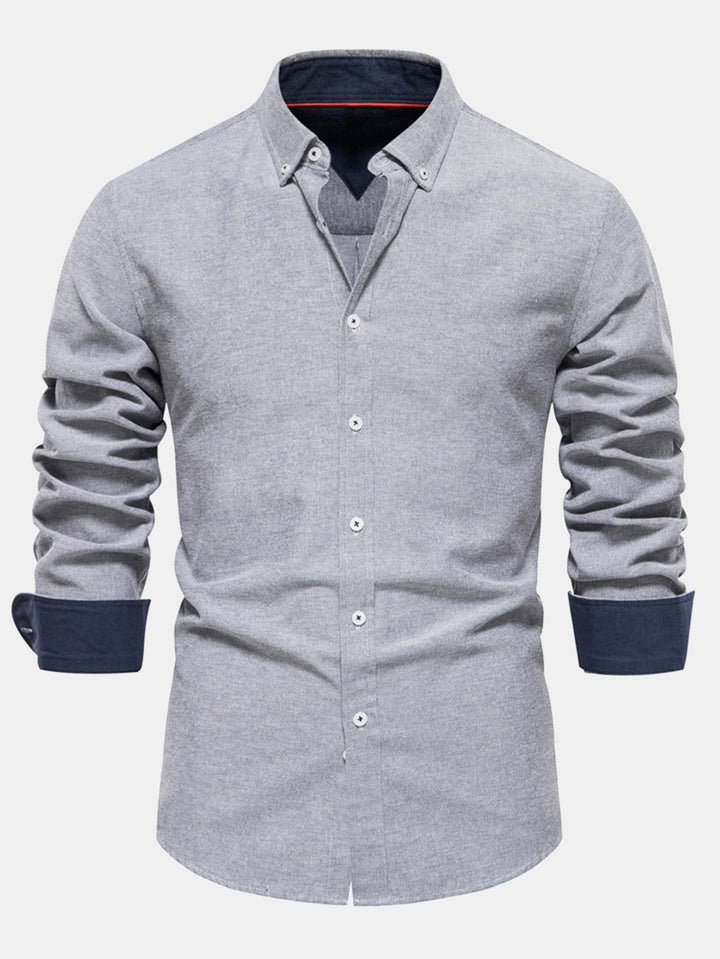 Camicia Oxford a maniche lunghe con bottoni