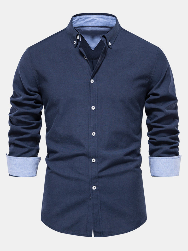 Camicia Oxford a maniche lunghe con bottoni