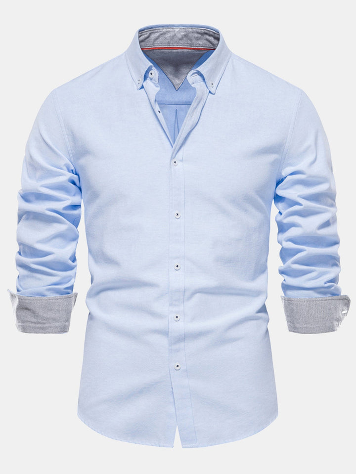 Camicia Oxford a maniche lunghe con bottoni