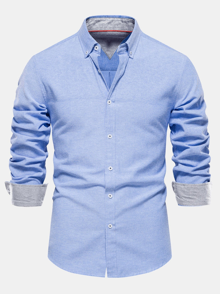 Camicia Oxford a maniche lunghe con bottoni