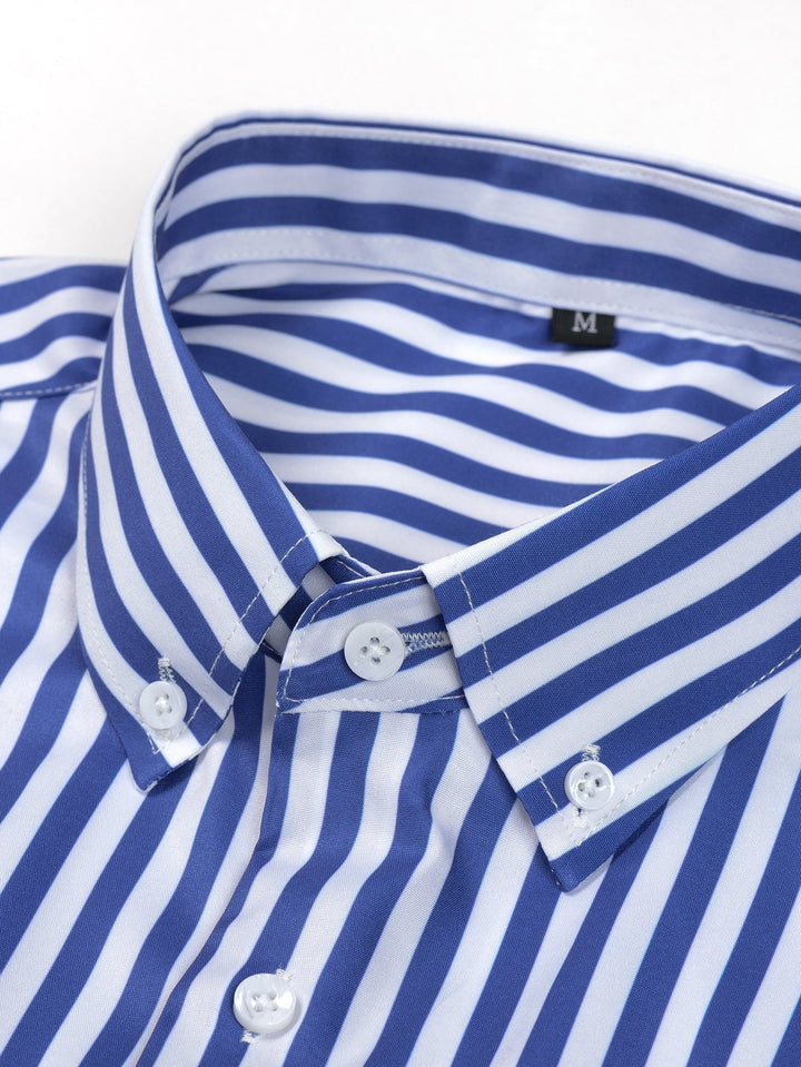 Camicia a righe a maniche lunghe con bottoni & pantaloni slim fit