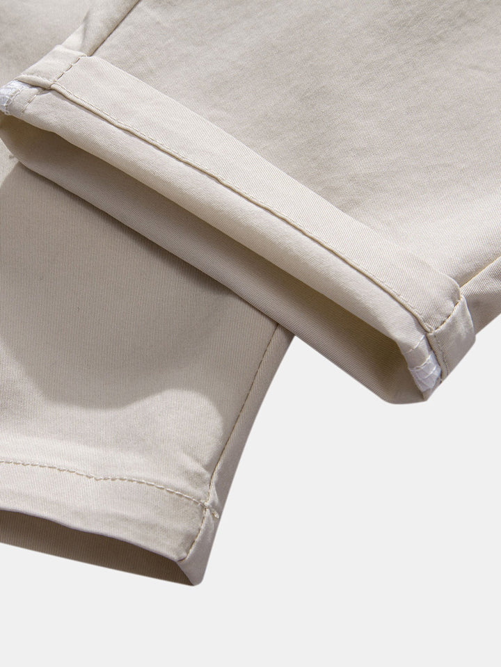 Pantaloni dritti con vita elastica