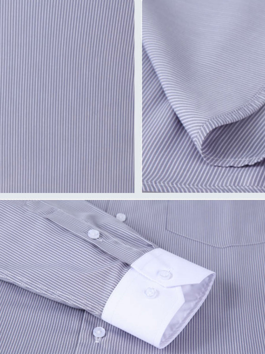 Camicia elegante con colletto a contrasto a righe