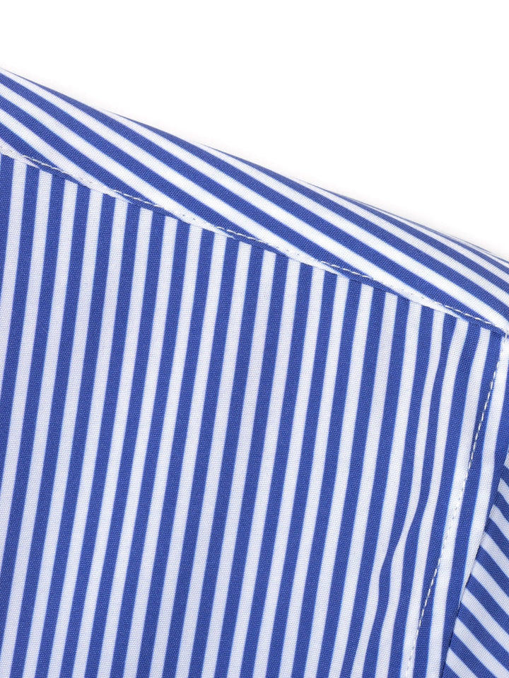 Camicia a righe a maniche lunghe con bottoni & Pantaloni dritti con vita elastica