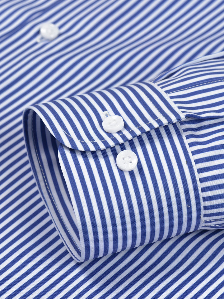 Camicia a righe a maniche lunghe con bottoni & Pantaloni dritti con vita elastica