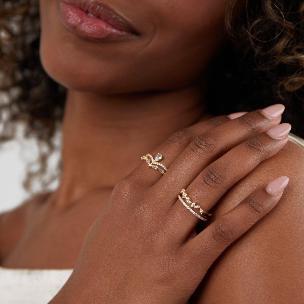 Aura - Anello in cristallo elegante