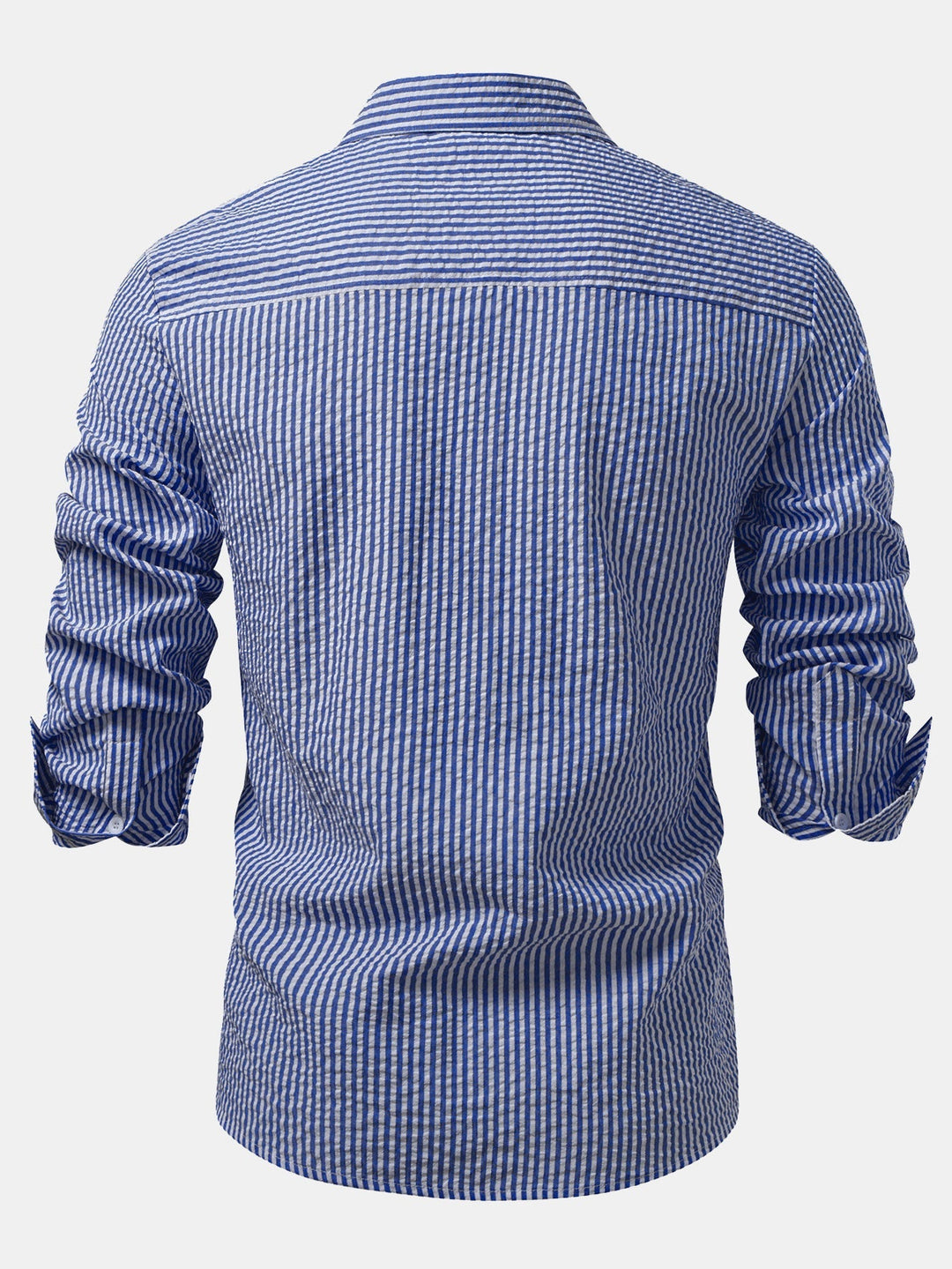 Camicia a righe con bottoni in seersucker