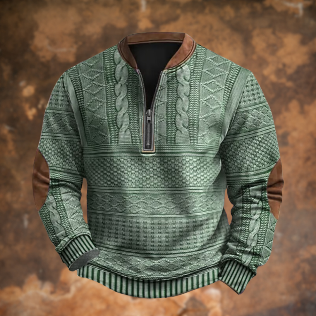 Anton™ | Maglione in maglia con mezza zip