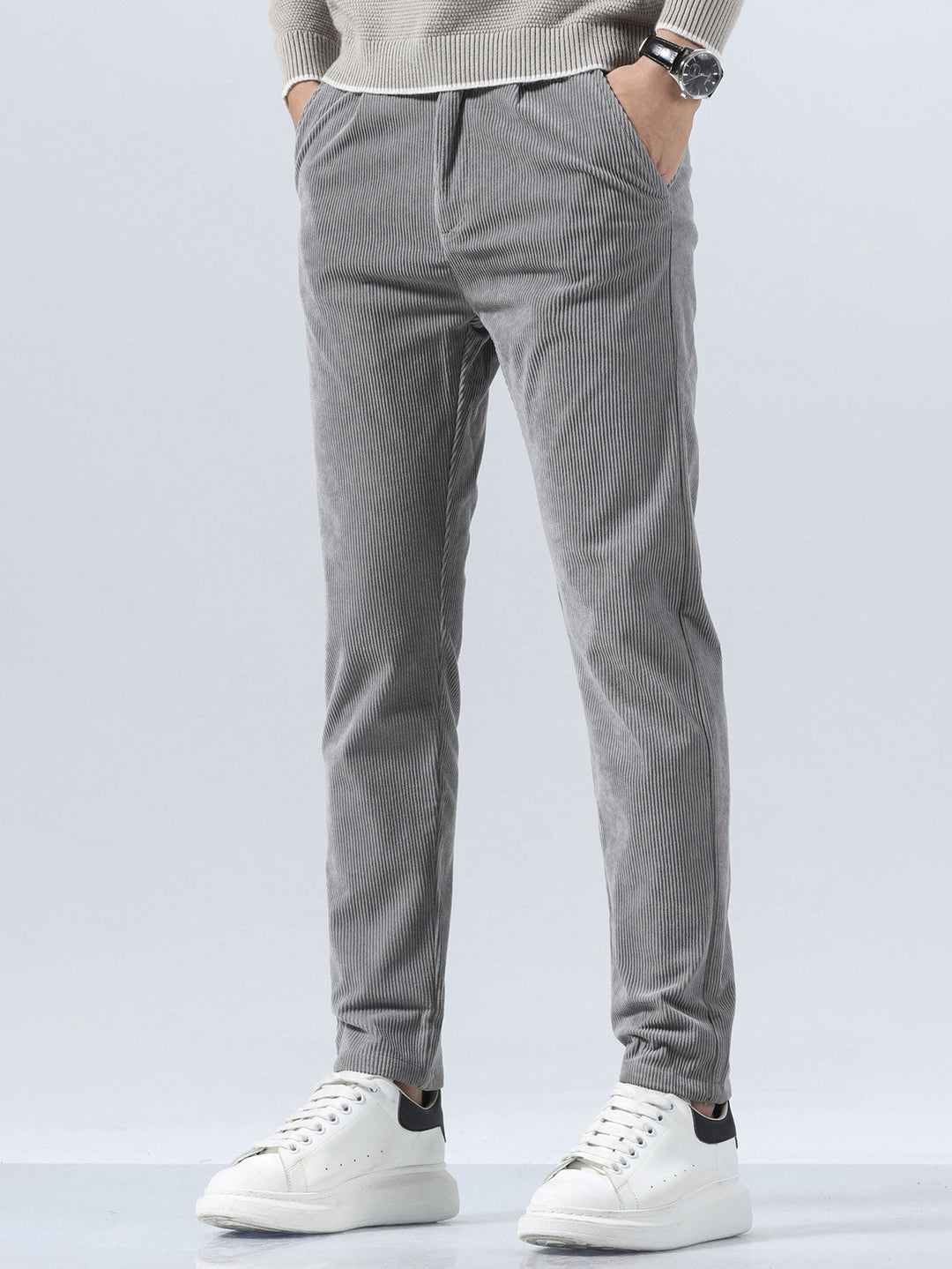 Pantaloni in velluto a coste slim fit