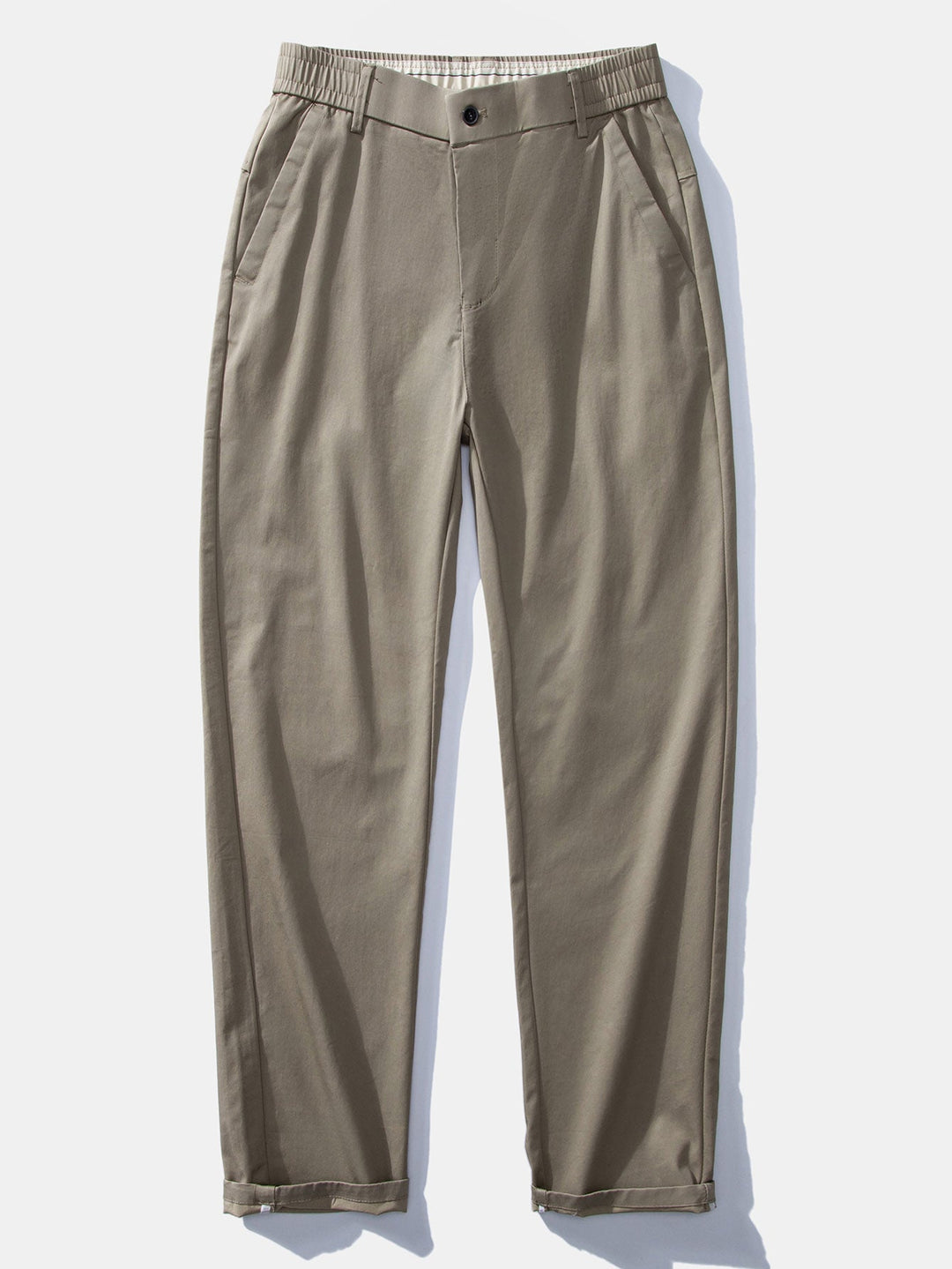 Pantaloni dritti con vita elastica