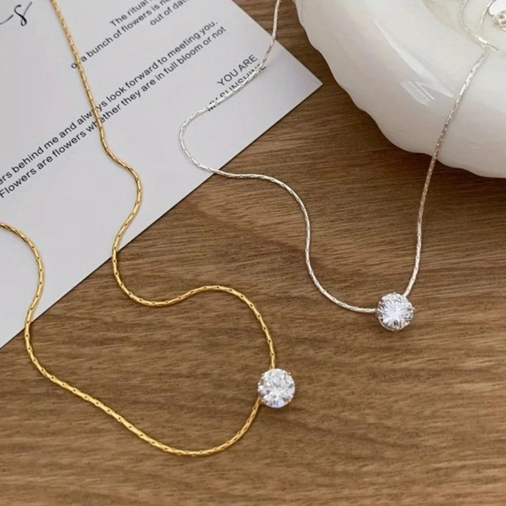 Collana in pietre di moissanite Cléa