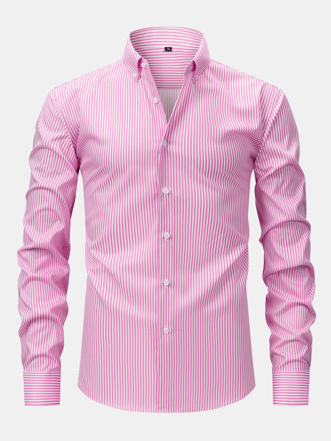Camicia a righe a maniche lunghe con bottoni & Pantaloni dritti con vita elastica