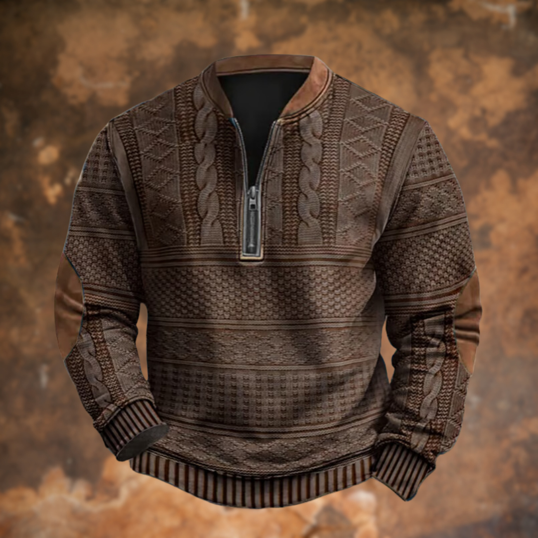Anton™ | Maglione in maglia con mezza zip