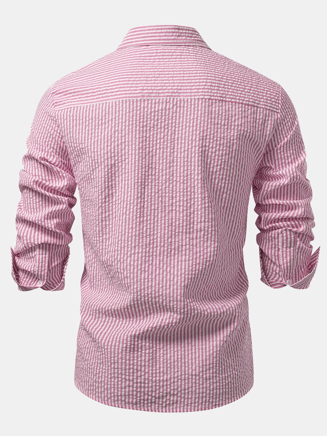 Camicia a righe con bottoni in seersucker