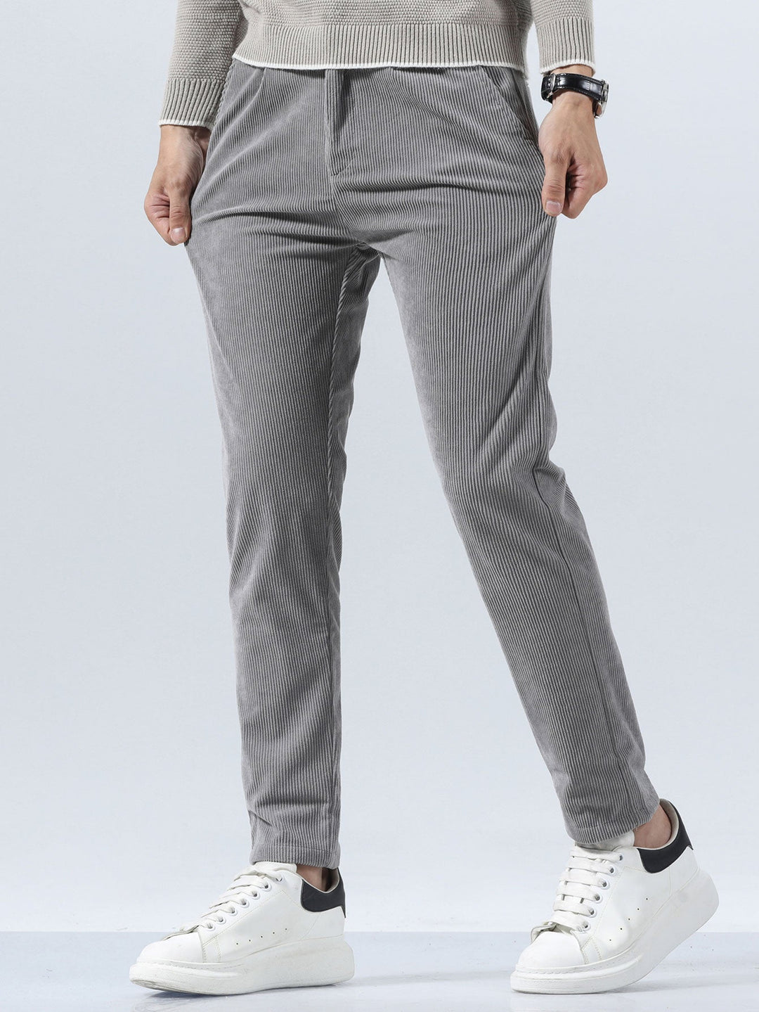 Pantaloni in velluto a coste slim fit