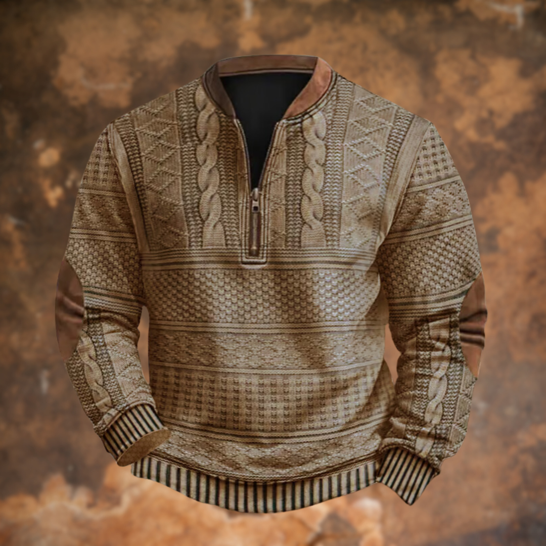 Anton™ | Maglione in maglia con mezza zip