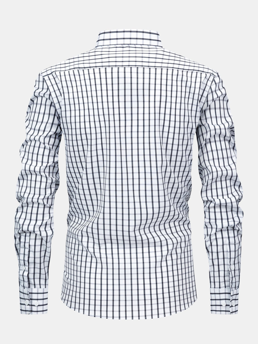 Camicia a quadri a maniche lunghe con bottoni & Pantaloni dritti con vita elastica