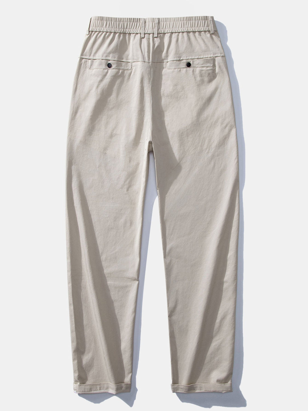 Pantaloni dritti con vita elastica
