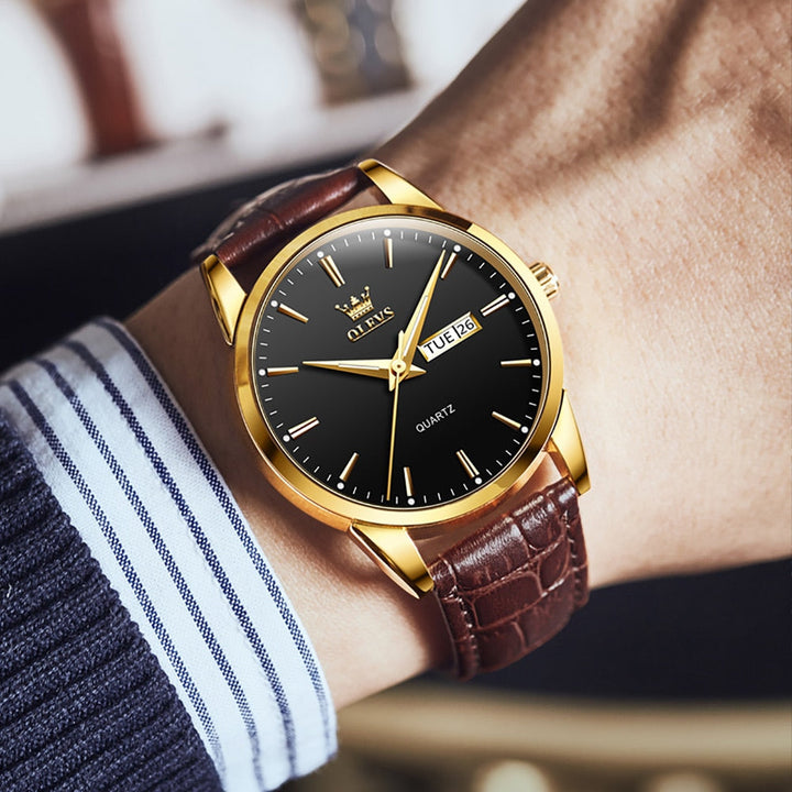 Orologio da uomo in pelle di lusso™ Olsen & Olsen