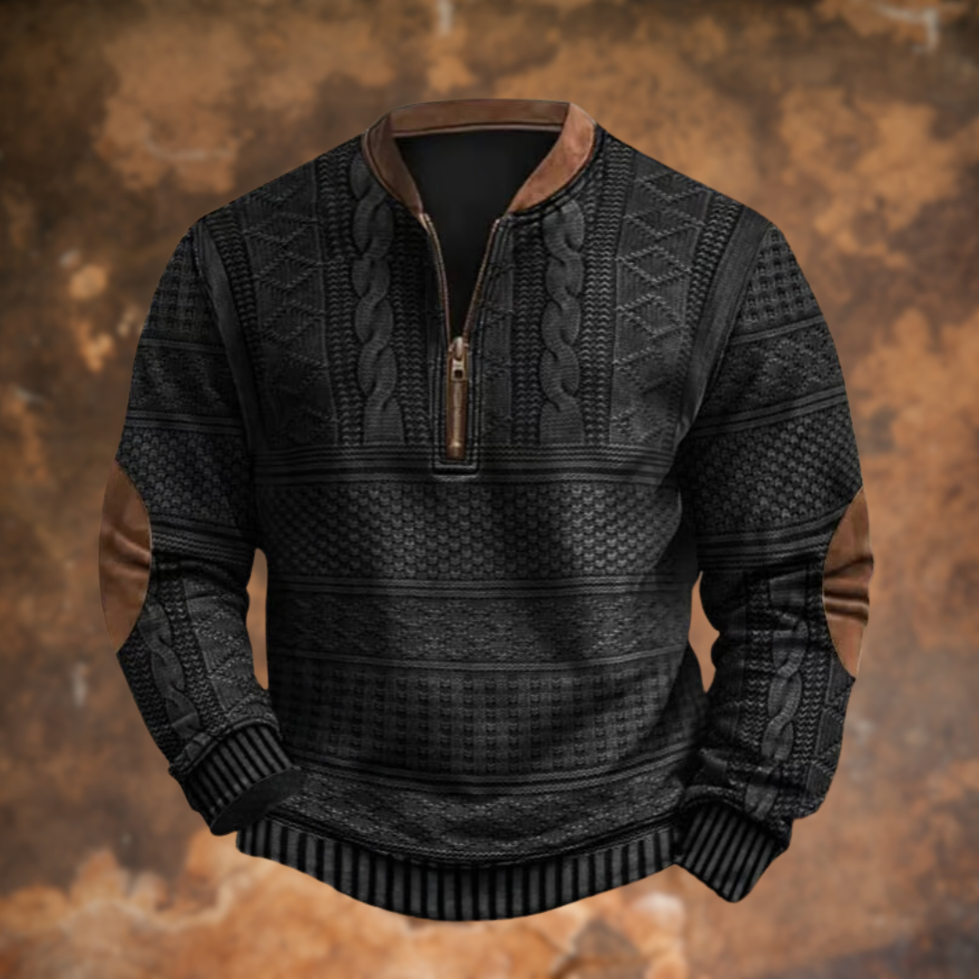 Anton™ | Maglione in maglia con mezza zip