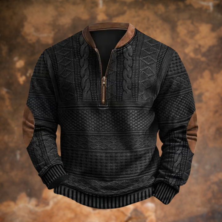Anton™ | Maglione in maglia con mezza zip