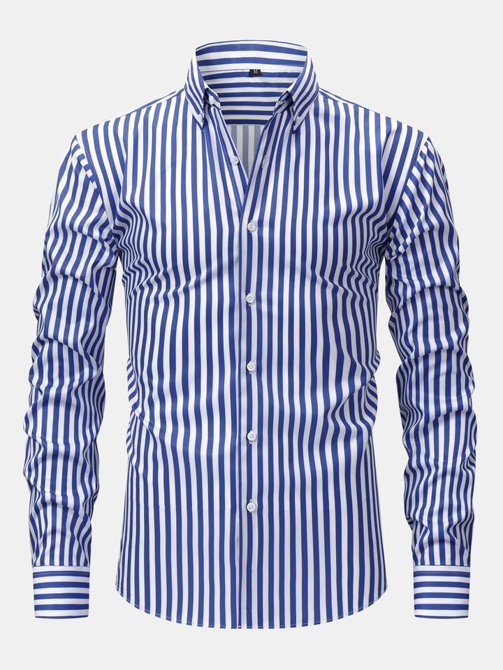 Camicia a righe a maniche lunghe con bottoni & pantaloni slim fit
