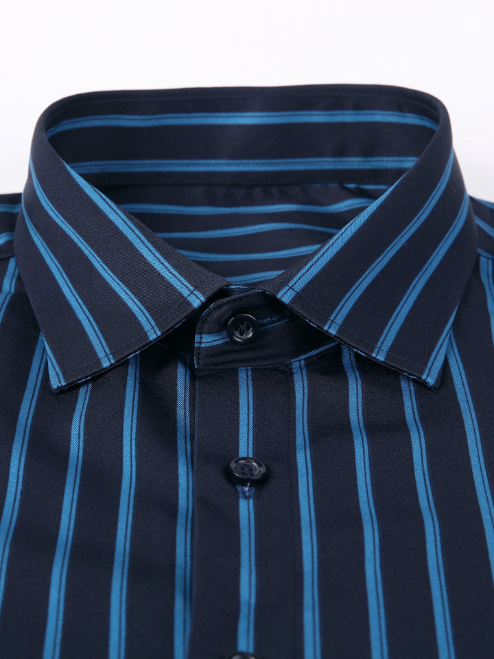 Camicia a righe a maniche lunghe con bottoni
