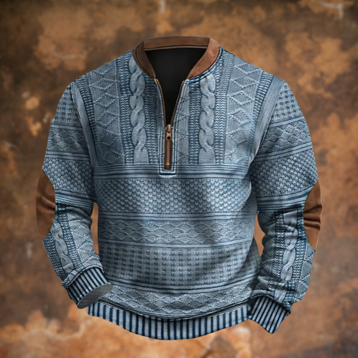 Anton™ | Maglione in maglia con mezza zip