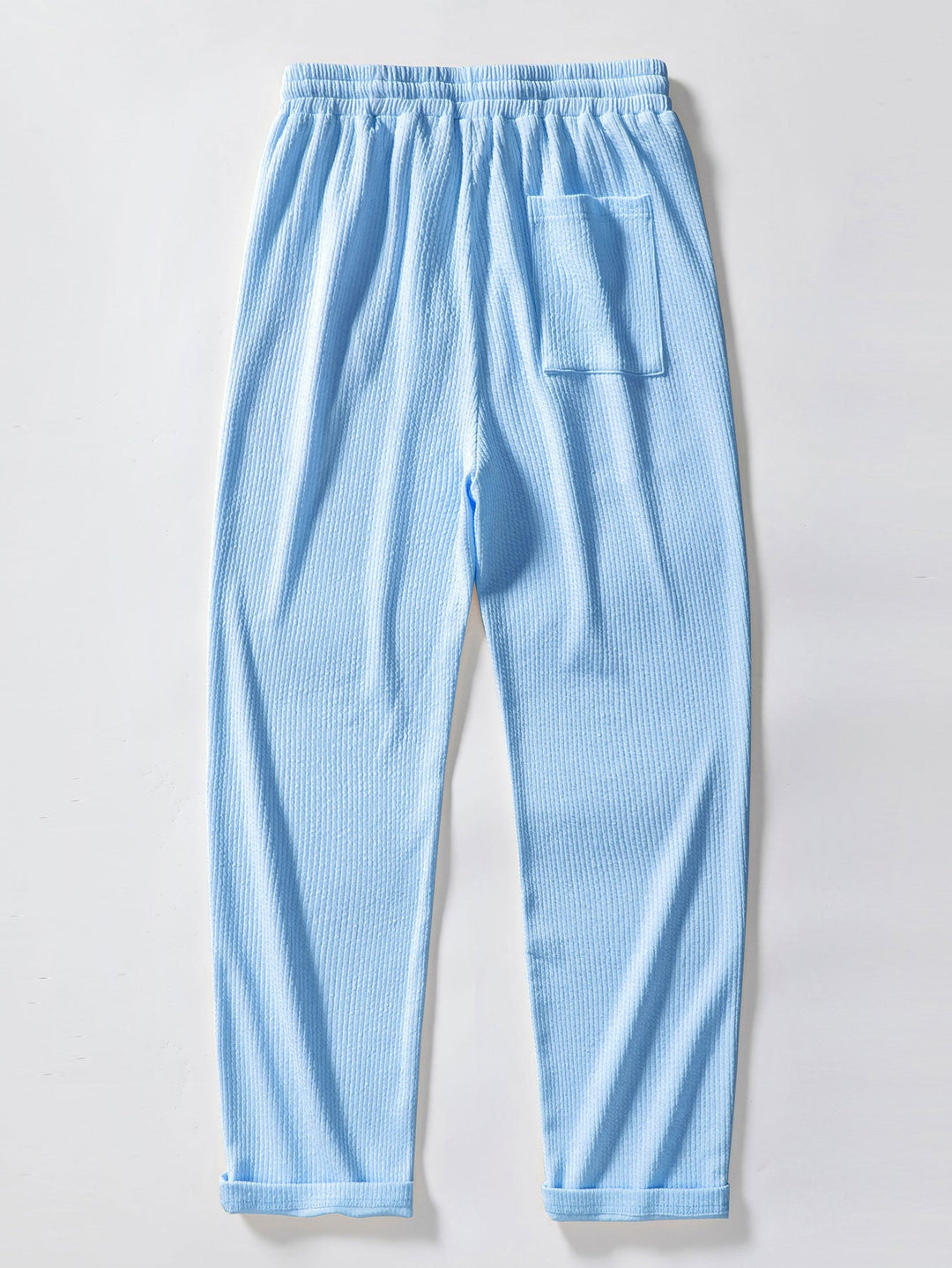 Chemise côtelée à manches longues, ajustée muscle, boutonnée & pantalon côtelé à jambe droite