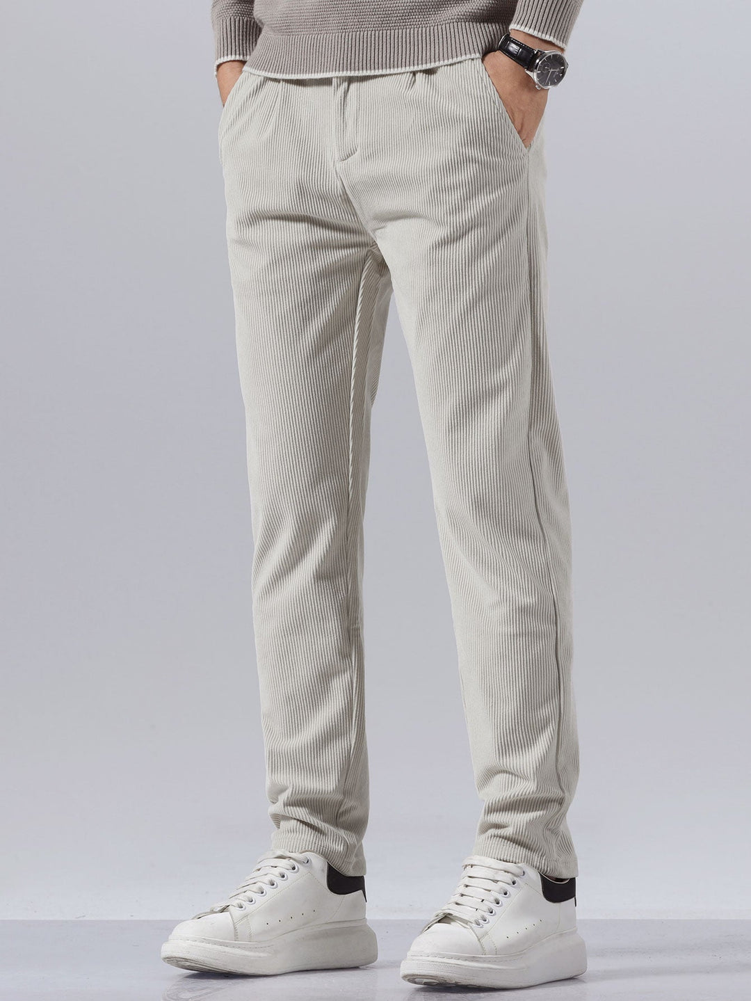 Pantaloni in velluto a coste slim fit