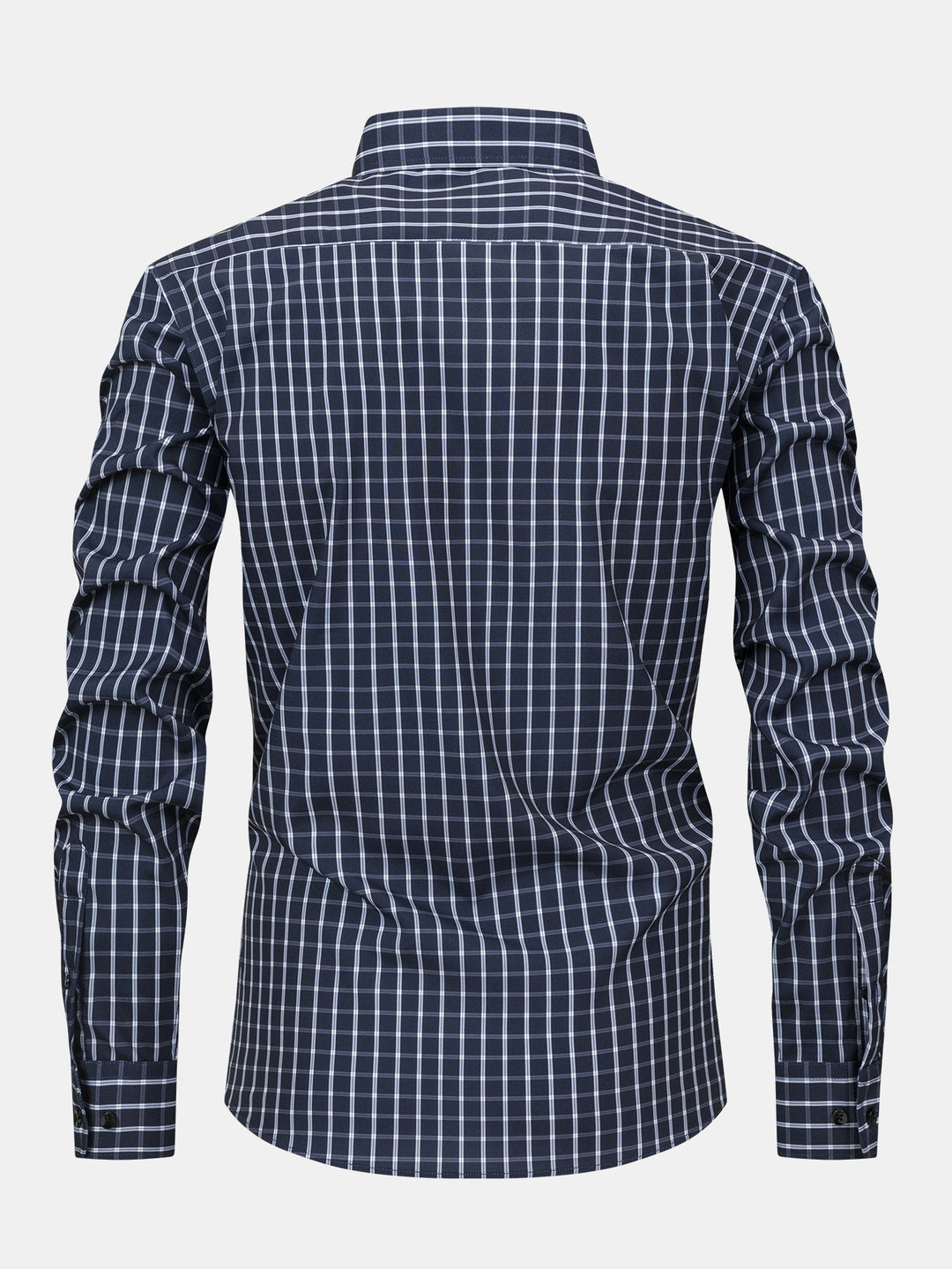 Camicia a quadri a maniche lunghe con bottoni & Pantaloni dritti con vita elastica