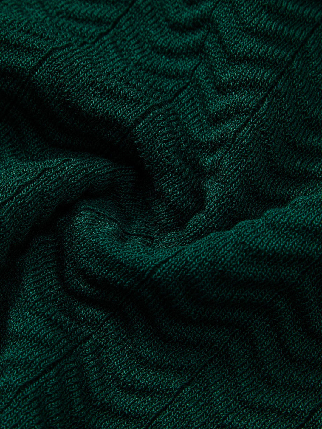 Polo a colletto a V in maglia a contrasto di texture