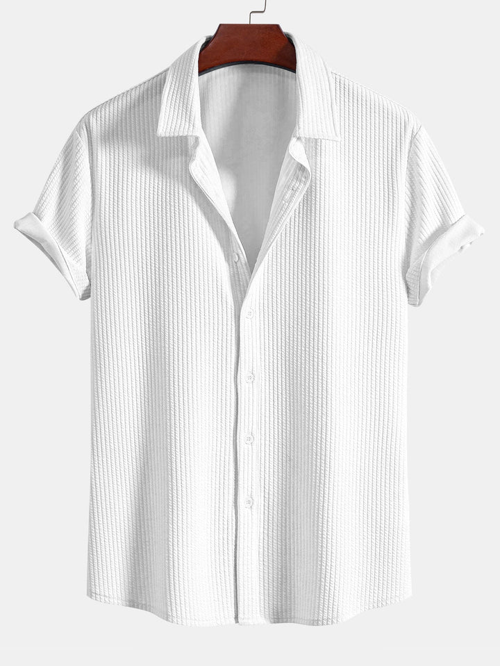Camicia a bottoni in cotone muscolare