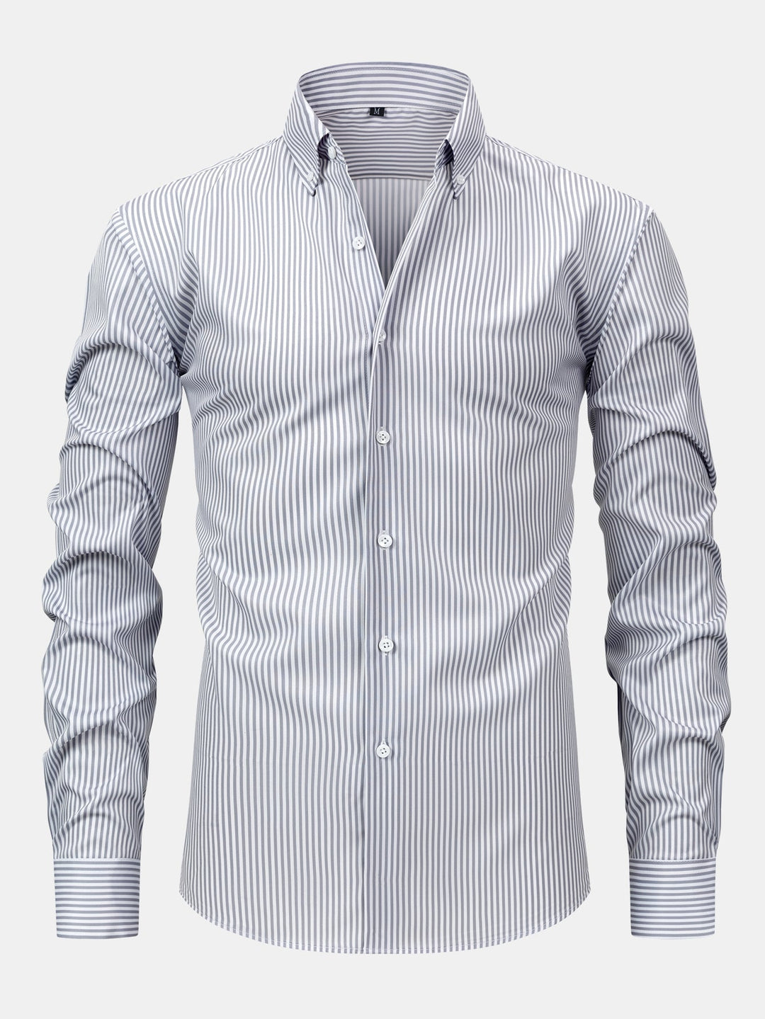 Camicia a righe a maniche lunghe con bottoni & Pantaloni dritti con vita elastica