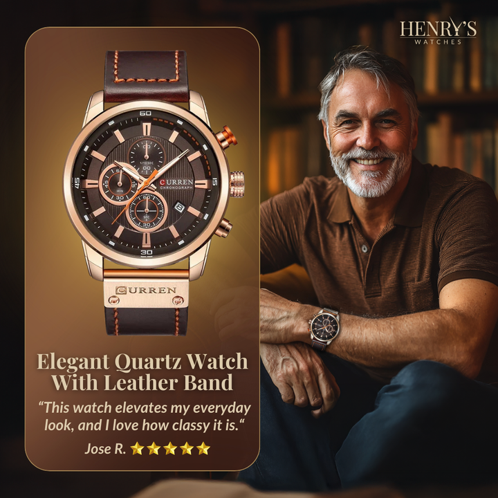 Orologio elegante al quarzo con cinturino in pelle™ di Olsen & Olsen