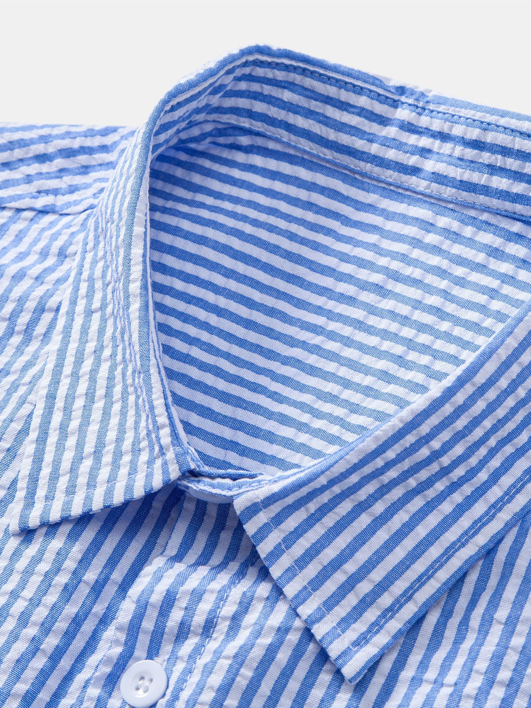 Camicia a righe con bottoni in seersucker