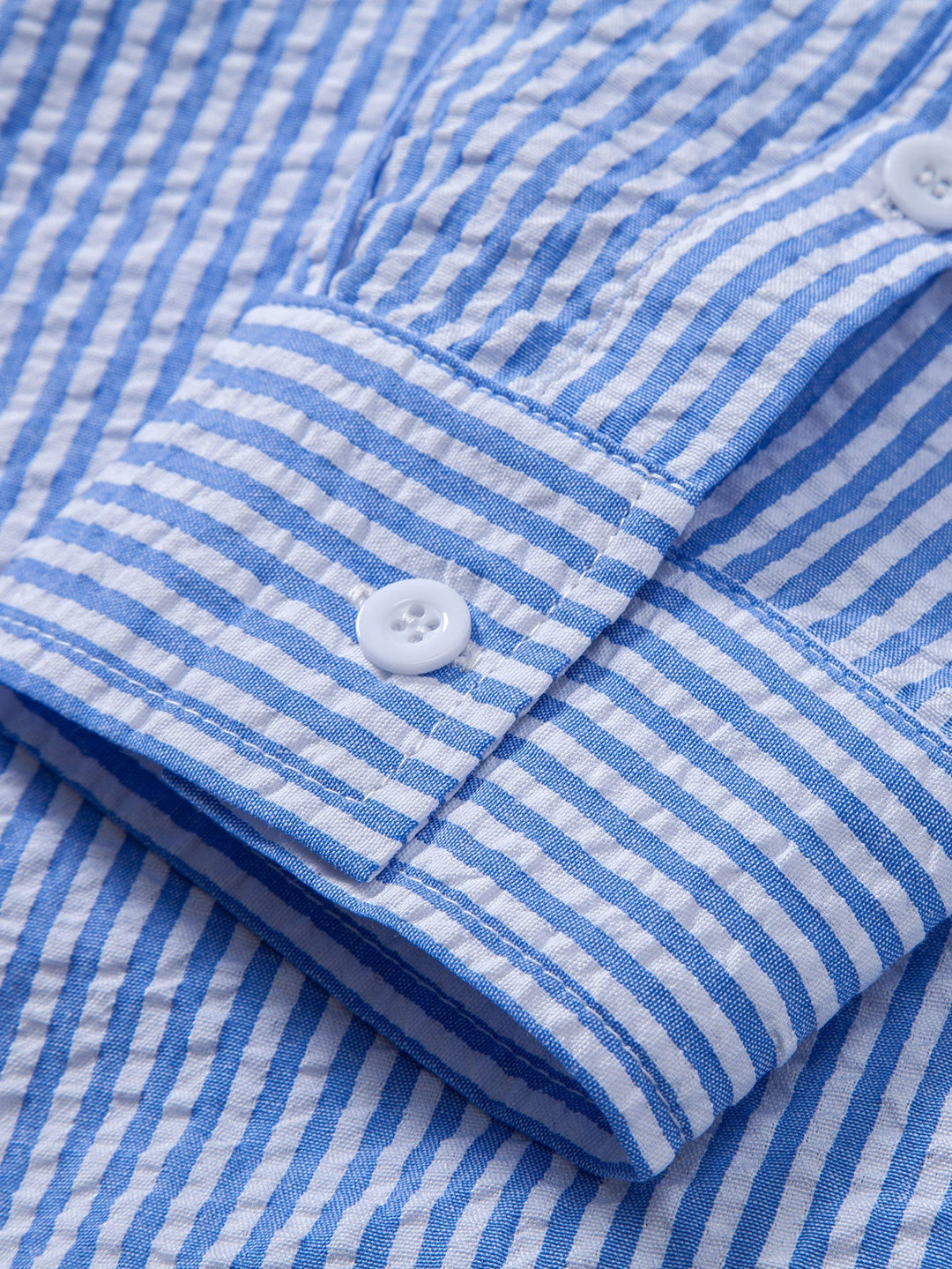 Camicia a righe con bottoni in seersucker