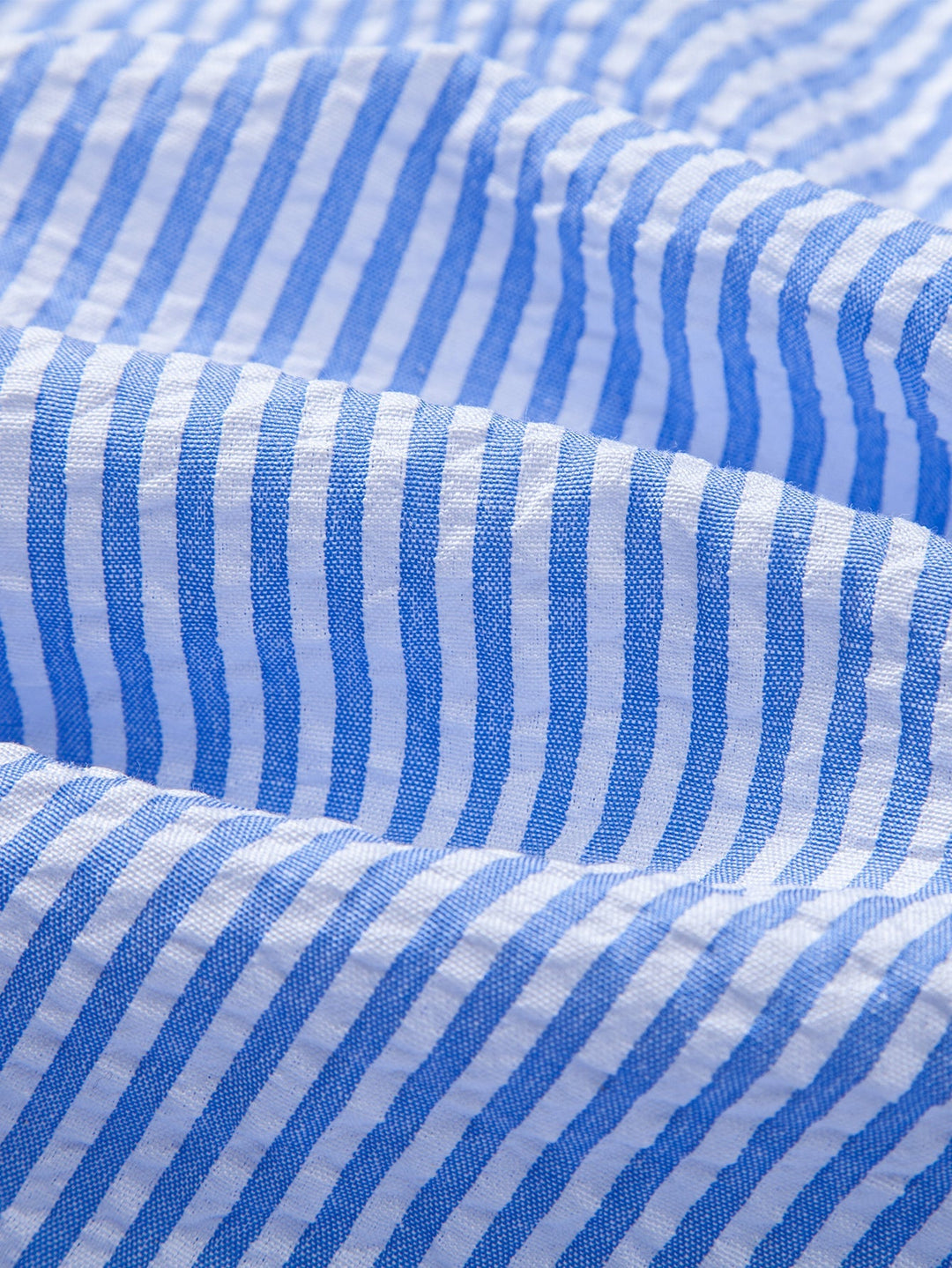 Camicia a righe con bottoni in seersucker