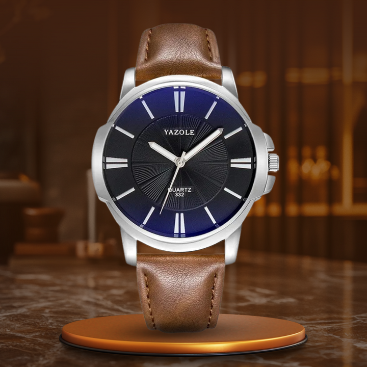 Orologio in Pelle di Vetro Blu Lussuoso™ - Olsen & Olsen