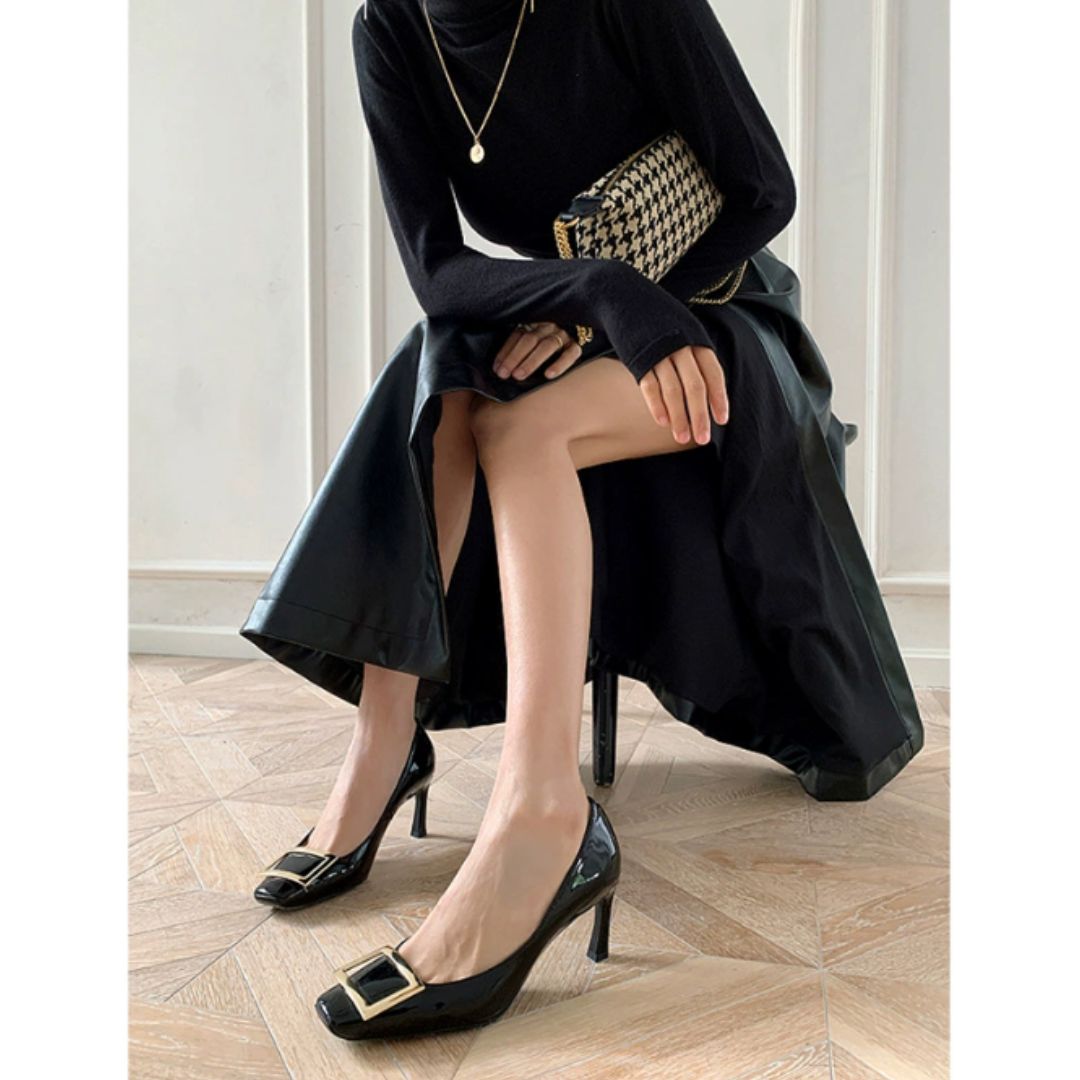 Narella™ | Sandali eleganti con tacco medio e punta quadrata