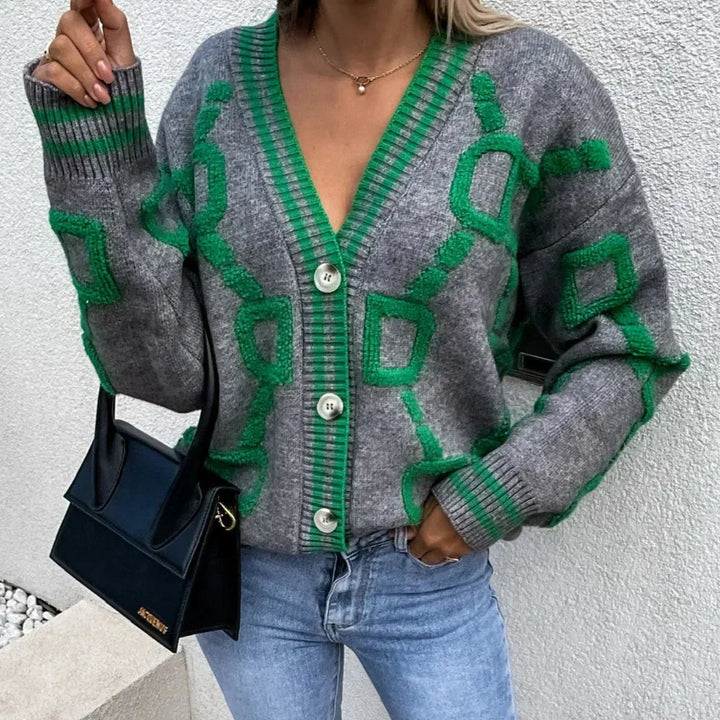 Nanette | Gilet alla moda con design geometrico