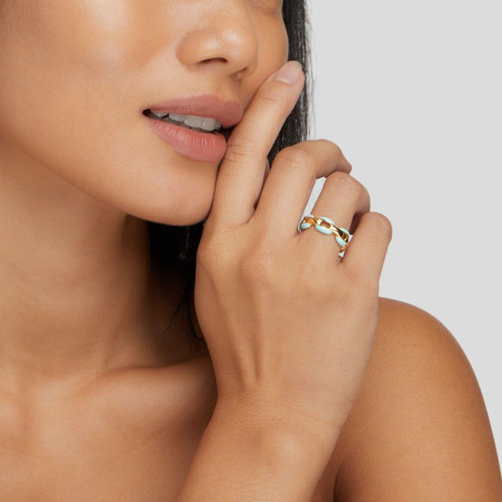 Anello Catena Blu Reya