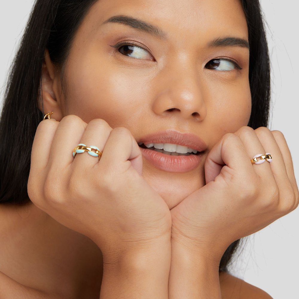 Anello Catena Blu Reya