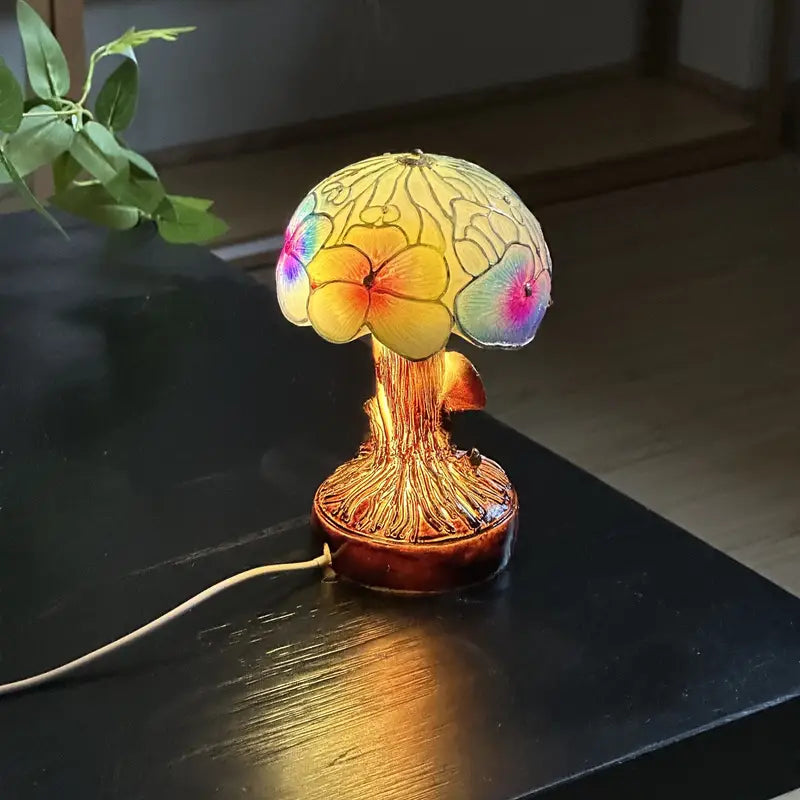 Lampe Florale Champignon Bohème Chic