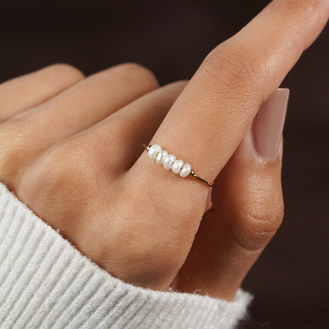 Grace - Anello in perle d'acqua dolce